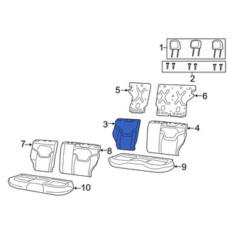 Jeep OE - Rear Right Seat Back Cushion Cover
