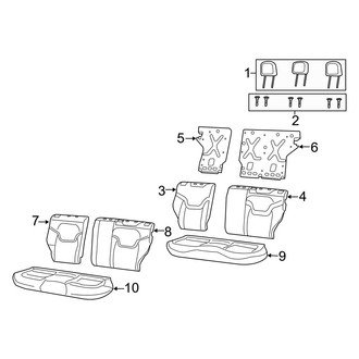 Jeep OE - Seats & Tracks - Rear Seat Components (Trim Code DL)