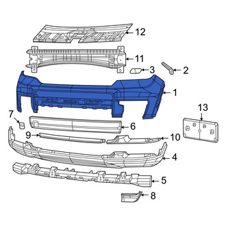 Jeep OE - Front Upper Bumper Cover