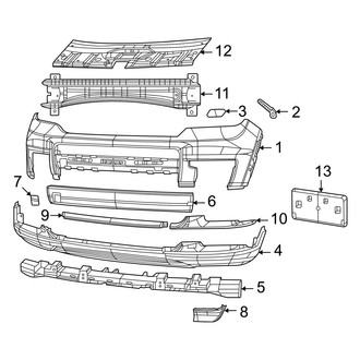 Jeep OE - Front Bumper & Grille - Bumper & Components (Altitude / Laredo / Limited / Summit / Summit Reserve)