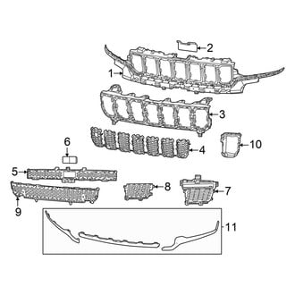 Jeep OE - Front Bumper & Grille - Grille & Components