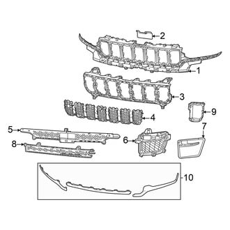Jeep OE - Front Bumper & Grille - Grille & Components (Overland)