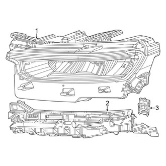 Jeep OE - Front Lamps - Headlamp Components (W/O Projector)