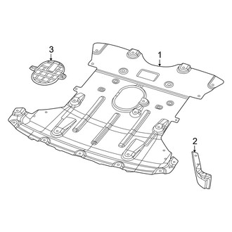 Jeep OE - Radiator Support - Splash Shields (W/O Off-Road Package)