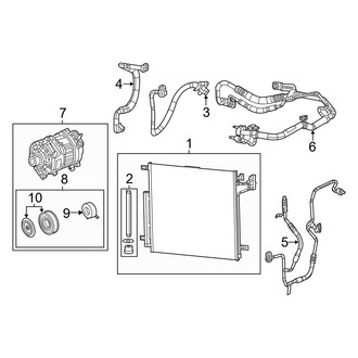 Jeep OE - Air Conditioner & Heater - Condenser, Compressor & Lines