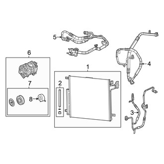 Jeep OE - Air Conditioner & Heater - Condenser, Compressor & Lines (5.7L)
