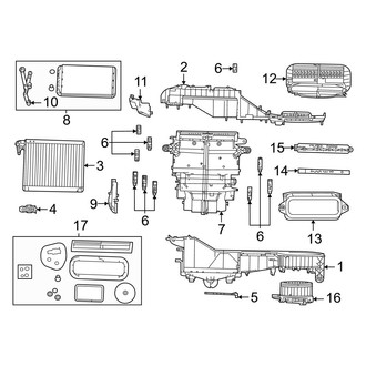 Jeep OE - Air Conditioner & Heater - Evaporator & Heater Components