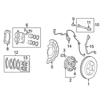 Jeep OE - Front Suspension - Brake Components (RWD)