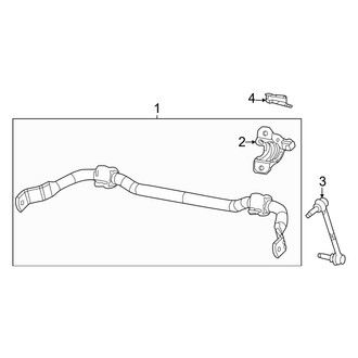 Jeep OE - Front Suspension - Stabilizer Bar & Components (RWD)