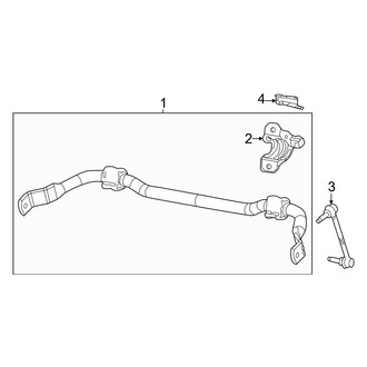 Jeep OE - Front Suspension - Stabilizer Bar & Components (4WD)