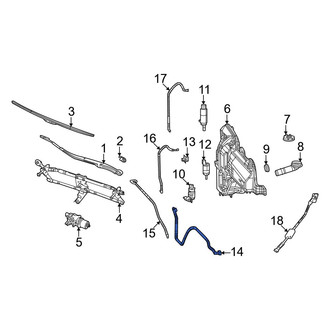Jeep OE - Front Windshield Washer Hose