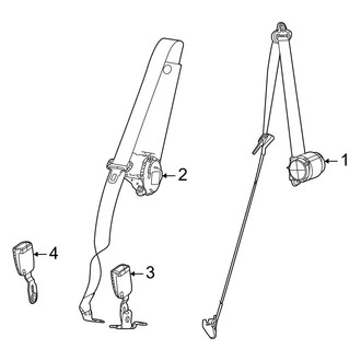 Jeep OE - Restraint Systems - Second Row Seat Belts (7 Passenger)