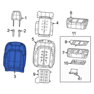 Jeep OE - Center Right Seat Back Cushion Cover