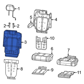 Jeep OE - Center Left Seat Back Cushion Cover