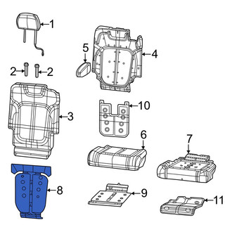 Jeep OE - Center Upper Seat Heater Pad