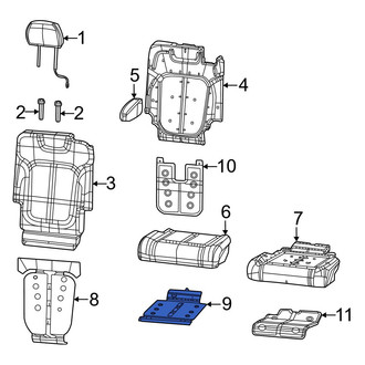Jeep OE - Center Lower Seat Heater Pad