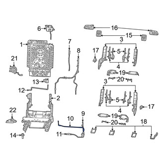 Jeep OE - Center Seat Flex Cable