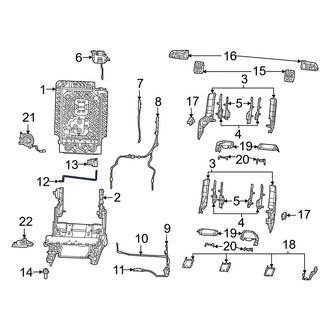 Jeep OE - Front Left Upper Seat Frame Bracket