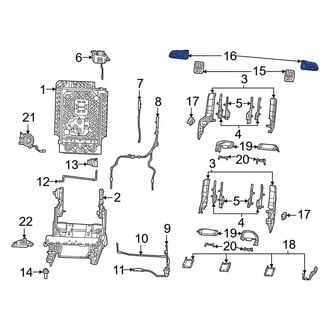 Jeep OE - Center Folding Seat Latch Release Handle Bezel