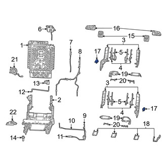 Jeep OE - Center Left Seat Back Recliner Adjustment Handle