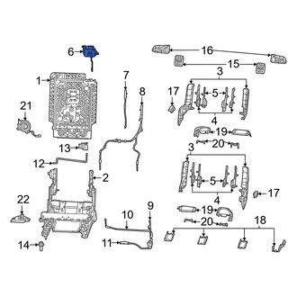 Jeep OE - Center Left Folding Seat Latch Release Handle