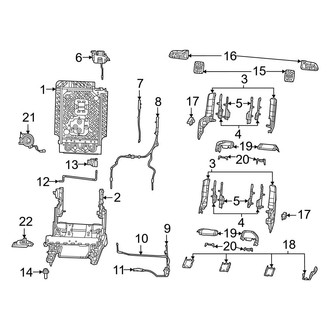Jeep OE - Seats & Tracks - Second Row Seats (Bucket Seats, Frames & Components)