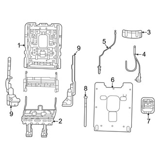 Jeep OE - Seats & Tracks - Third Row Seats (Frames & Components, W/O Power)