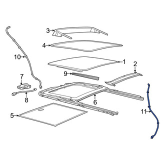 Jeep OE - Rear Right Sunroof Drain Hose