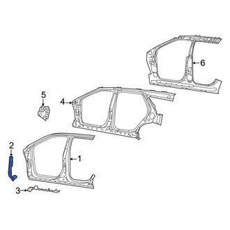 Jeep OE - Left Upper Body A-Pillar Baffle Plate