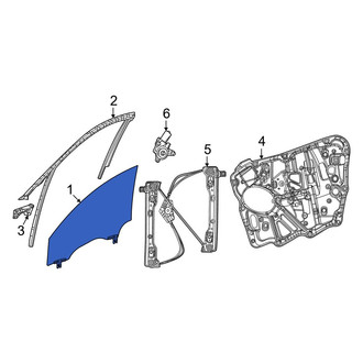 Jeep OE - Front Right Door Glass