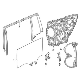 Jeep OE - Rear Door - Glass & Hardware