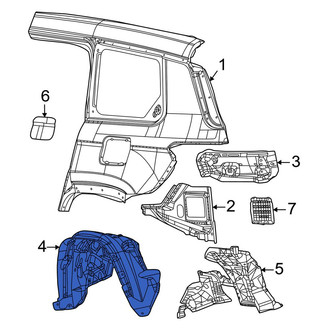 Jeep OE - Rear Left Quarter Panel Splash Shield
