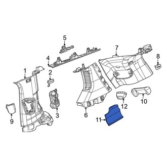Jeep OE - Rear Left Upper Seat Belt Anchor Plate Cover