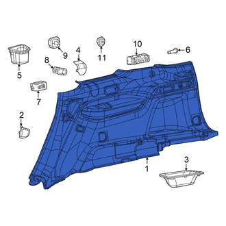 Jeep OE - Rear Right Lower Interior Quarter Panel Trim Panel