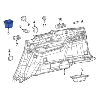Jeep OE - Rear Left Interior Quarter Panel Cup Holder