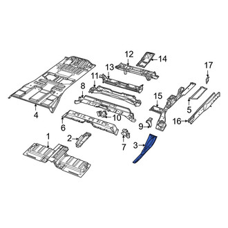 Jeep OE - Rear Left Floor Side Rail