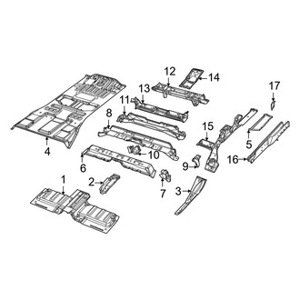Jeep OE - Rear Body & Floor - Floor & Rails