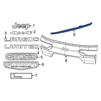 Jeep OE - Rear Liftgate Finish Panel Trim Plate