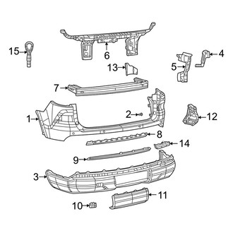 Jeep OE - Rear Bumper - Bumper & Components (Black Textured, Lower Cover)