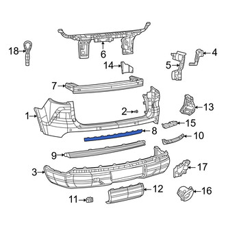 Jeep OE - Rear Upper Bumper Cover Spacer Panel