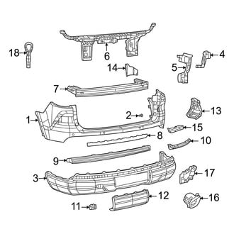 Jeep OE - Rear Bumper - Bumper & Components (Painted, Lower Cover)