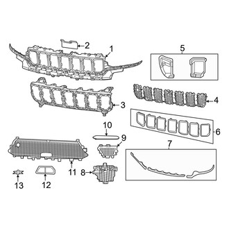 Jeep OE - Front Bumper & Grille - Grille & Components