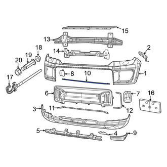 Jeep OE - Front Upper Bumper Trim