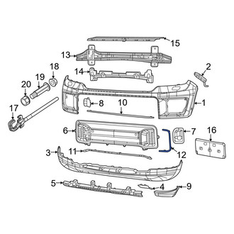 Jeep OE - Front Upper Bumper Trim