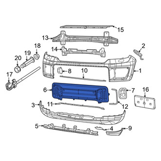 Jeep OE - Rear Bumper Cover Spacer Panel