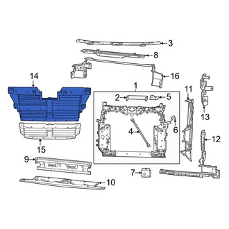 Jeep OE - Front Upper Radiator Shutter Assembly