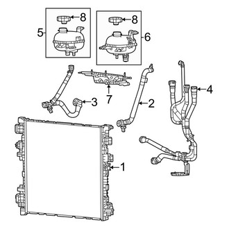 Jeep OE - Cooling - Radiator & Components (Secondary), (2.0L)