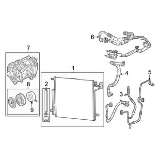 Jeep OE - Air Conditioner & Heater - Condenser, Compressor & Lines (3.6L)