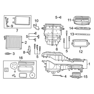 Jeep OE - Air Conditioner & Heater - Evaporator & Heater Components