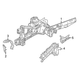 Jeep OE - Fender - Structural Components & Rails (Altitude / Altitude X / Laredo / Laredo A / Laredo X / Limited / Overland / Summit / Summit Reserve)